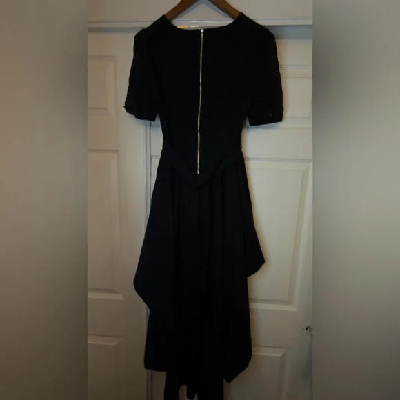 Chic Black High Low Women's Dress - Picture 3 of 11